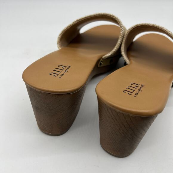 a.n.a Womens Robinson Heeled Sandals Natural Brown Size 10M - Picture 8 of 10